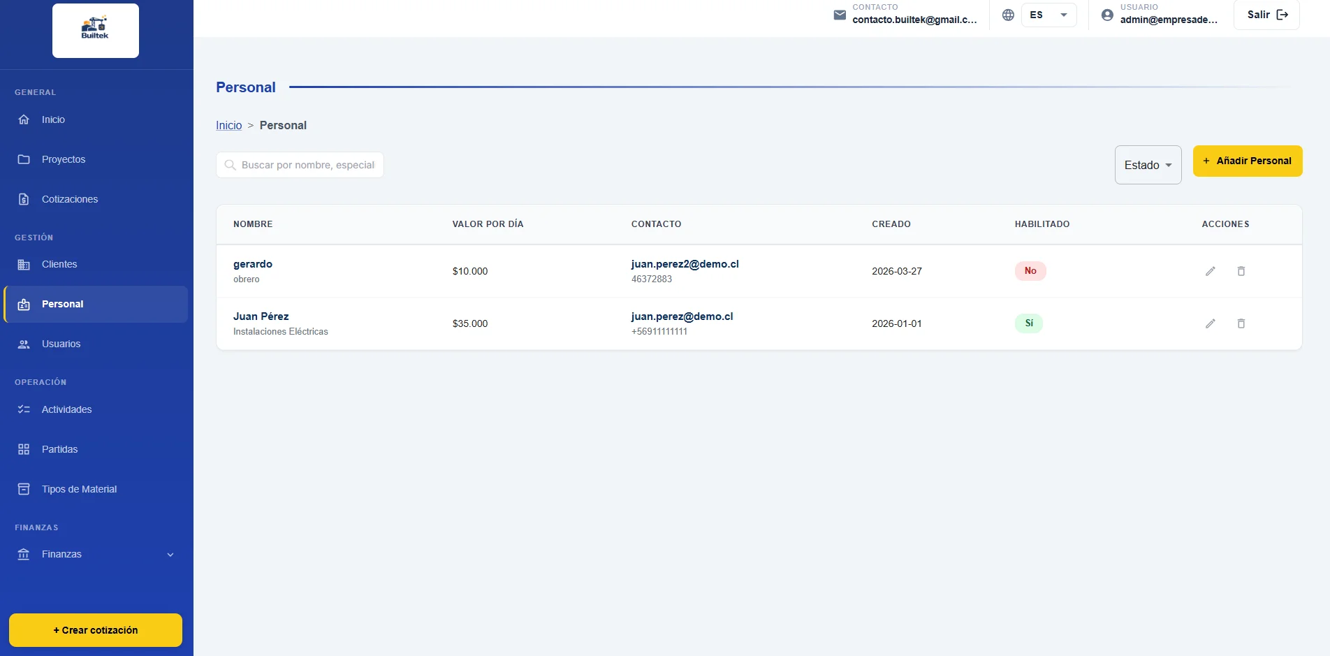 Configuración inicial: clientes y usuarios